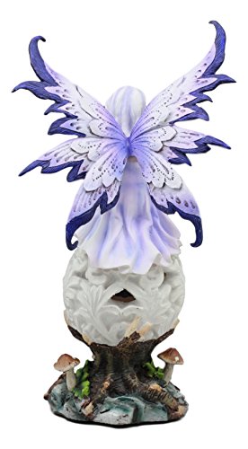 Estatua hada amatista con luz LED multicolor de 10.25 in miniatura 2