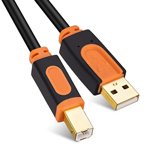 SNANSHI Printer Cable 30 Feet USB Printer Cable Active Repeater USB2.0 A to B Printer USB Cable for Printer Scanner
