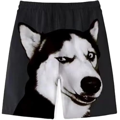 Shorts with Dog Face on Butt - Funny 3D Dog Print, Soft & Comfortable, Loose Fit