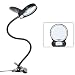 Tomshine Dimmable LED Lighted Magnifying Glass Lamp Mental Clamp 3X/10X Full Spectrum Daylight Desk Magnifier with Light Hands Free for Table Reading Close Work Bench Task Craft