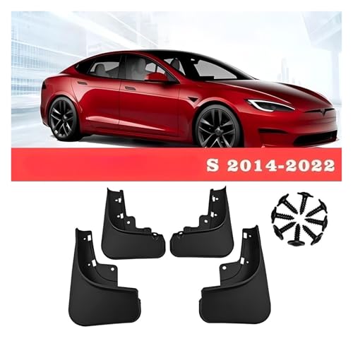 Garde-boue Tesla Model S anti-rayures - Solution éclats de gravillons 4 pièces