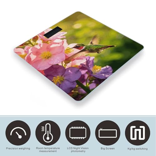 Báscula digital de baño con plataforma de vidrio templado miniatura 3