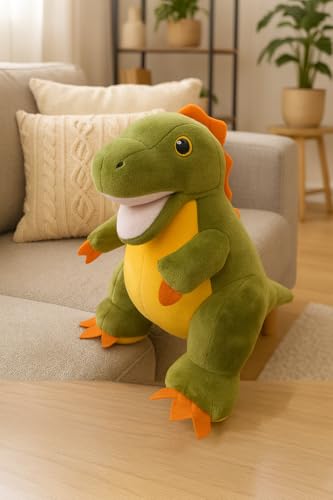 Image of Blue Penguin Plush Stuffed Animal, Cute Smiling Face Design with Yellow Beak and Feet, Soft Cuddly Toy for Kids (DINASOR OLIVE30CM-1)