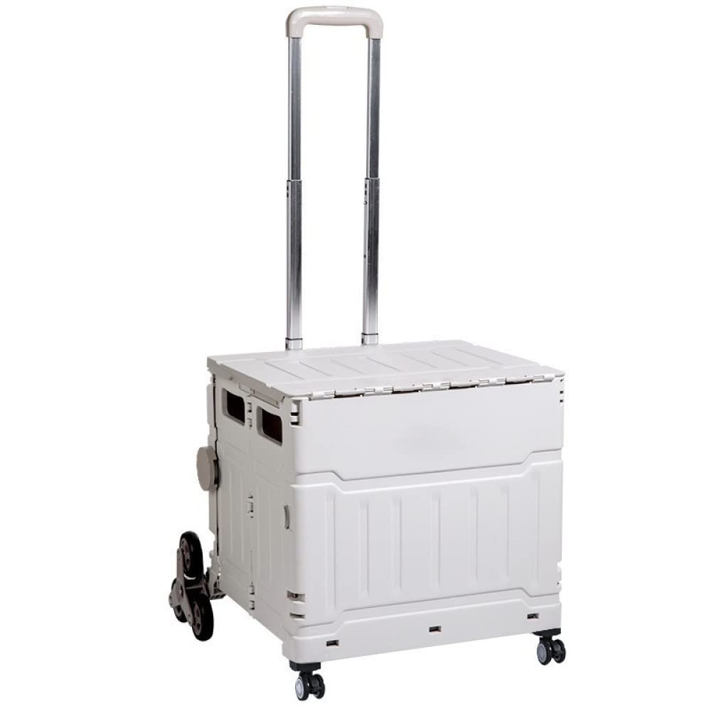 Trolley per la spesa 50L / 75L Carrello pieghevole pieghevole Carrello da campeggio Carrello Protable Supermercato Carrello per alimenti Carrello per uso domestico Carrello per auto Resistente