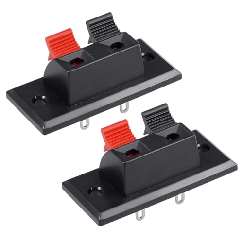 2 terminales de resorte para altavoz, pack 2 piezas