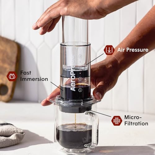 Image of AeroPress Flow Control Filter Cap, Stops Drip for Full Control Over Grind Size & Time, Brew Classics, Espresso Style, Lattes, Cold Brew & More, Fits Standard Size AeroPress Manual Coffee Maker
