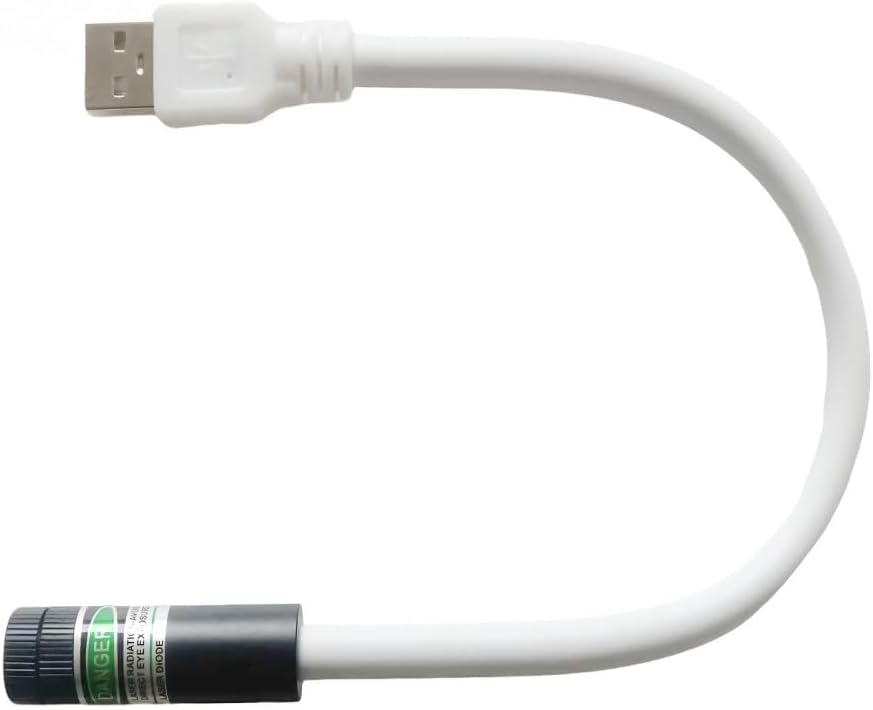 520nm USB12mm Green Line Crosshair light Module Diode for Fabric Cloth Sewing Stone Woodworks Alignment (520nm Green Line)