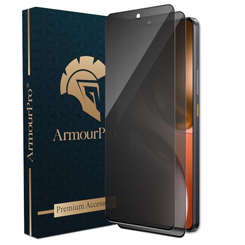 Image of ArmourPro Privacy Tempered Glass Screen Protector Compatible for Realme GT 7T (6.8 Inch) with Edge-To-Edge Protector Coverage and Easy Installation kit (Pack of 2)