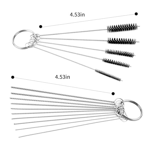 1 Pack 3 Set Premium Jet Cleaning Brushes, Carburetors Carbon Dirt Jet Remove Cleaner, Carb Carburetor Cleaners 13 Cleaning Wires Set, 10 Cleaning Needles Fits For Most Motorcycle Atv Car