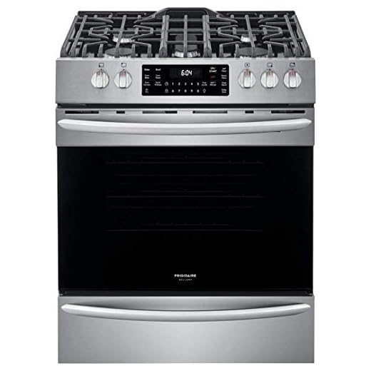 Frigidaire FGGH3047VF 30" Gallery Series Gas Range with 5 Sealed Burners, griddle, True Convection Oven, Self Cleaning, Air Fry Function, in Stainless Steel