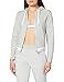 Price comparison product image Calvin Klein Women's Top Full Zip Regular Fit Hoodie, Grey (Grey Heather 020), One size (Manufacturer size: X-Small)