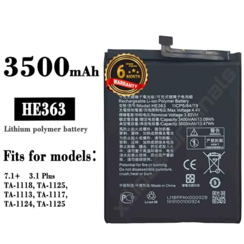 Image of HE363 Battery for Nokia 8.1 X7 3.1 Plus TA-1119 TA-1128 TA-1099 TA-1113 TA-1115 TA-1131 TA-1121 TA-1225 TA-1125 TA-1113 TA-1117 Battery with 6 Month Warranty** (C81)