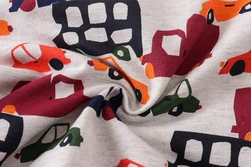 Image of Popshion Toddler Boys Sweatshirts Dinosaur Long Sleeve Pullover Crewneck Shirts Cartoon Tee Sport Tops for Kids 1-8T