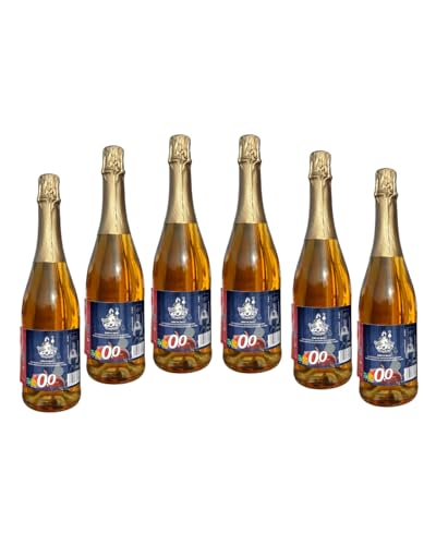 Sidra 0,0 sin alcohol natural de manzana – Refresco saludable, bajo en calorías, ideal para conductores, deportistas y consumo diario. - Val do Traba (Caja de 6 Botellas)