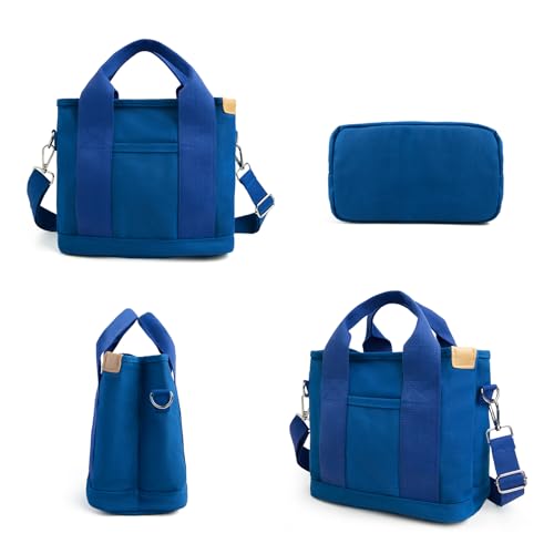 Image of IwIeIaIrI Small Tote Bag for Women,Canvas Mini Tote Bags with Zipper and Multi Pockets,Kids,Girls,Friends Gift 2026