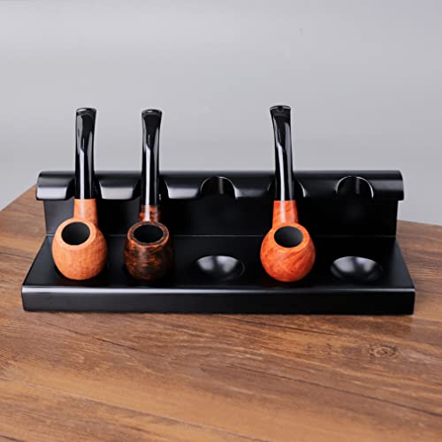 Soporte de madera para pipas artesanal con diseño de expositor clásico retro de lujo 3