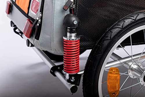 TrendPet Comfort Wagon L, Aluminiumhänger mit Federung - Hochwertiger, gefederter Fahrradanhänger für große Hunde