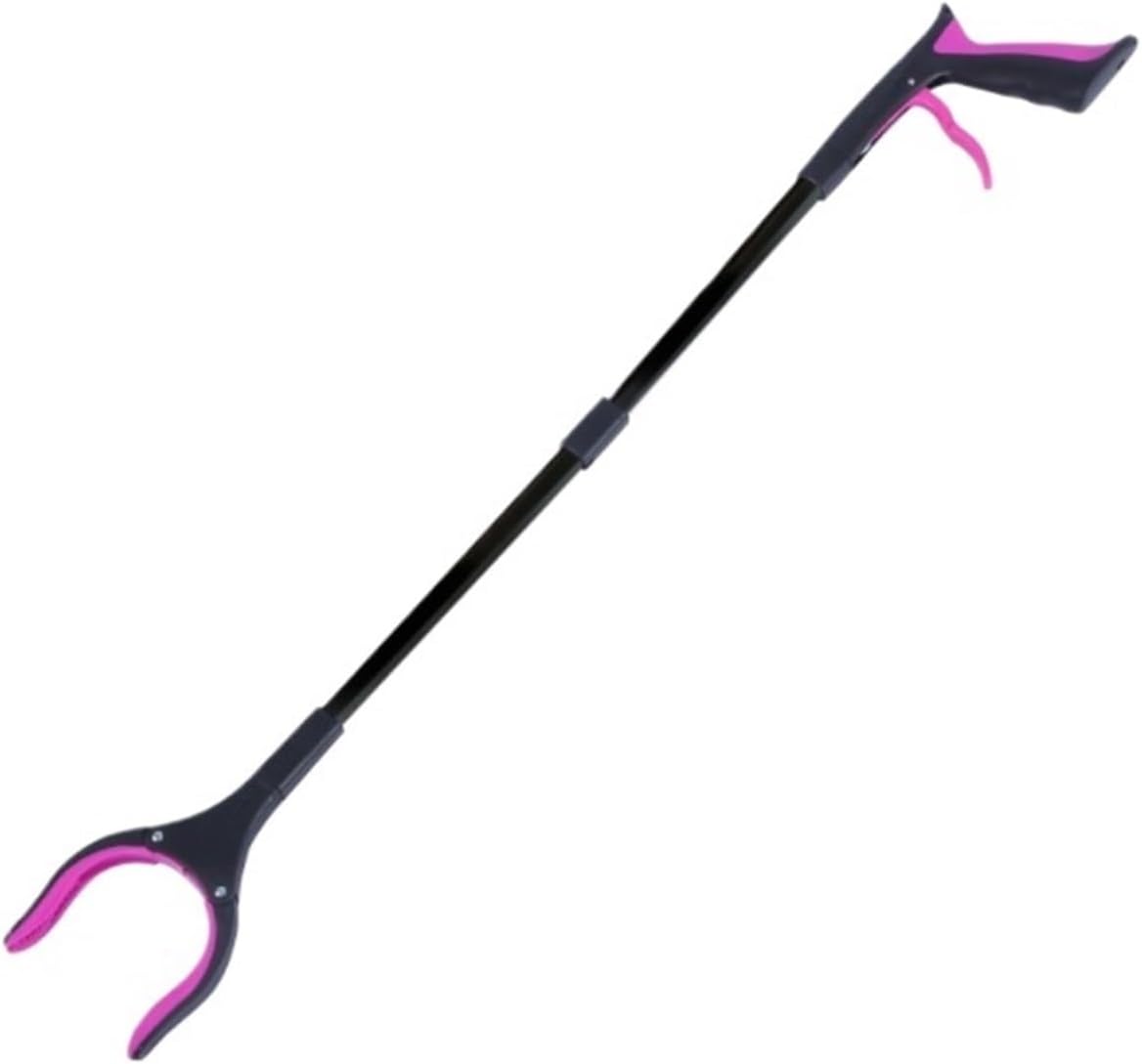 QUQUQ Trash Garbage Picker Grabber Reacher Tool Wide Jaw Pickup Anti-Slip Rotating Mobility Aid Pick Up Tool(Purple)