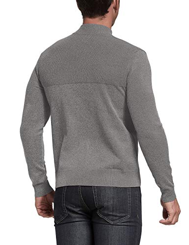 NITAGUT Mens Slim Fit Zip Up Mock Neck Polo Sweater Casual Long Sleeve Sweater and Pullover Sweaters with Ribbing Edge4
