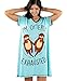 Lazy One Women's Novelty Nightshirt – Otterly Exhausted Cotton Nightgown, Sleep Shirt, Women’s Sleepwear, S/M