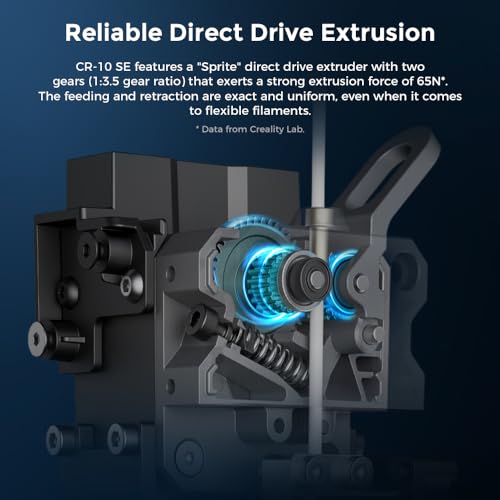 Image of WOL3D Creality CR-10 SE FDM 3D Printer, Auto Leveling, 600mm /s High-Speed Printing, 300C Hotend, WiFi Cloud Control, Linear Rails - PLA PETG ABS TPU Support, 220x220x265mm Build Volume