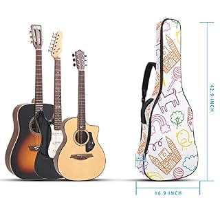 Étui de protection rembourré pour guitare acoustique et classique Motif alphabet coloré, Multicolore 06, 42.9×16.9×4.7… - Les Beatles, Paul McCartney, John Lennon, RIngo Starr, George Harrison Étui de protection rembourré pour guitare acoustique et classique Motif alphabet coloré, Multicolore 06, 42.9x16.9x4.7… – Image 5