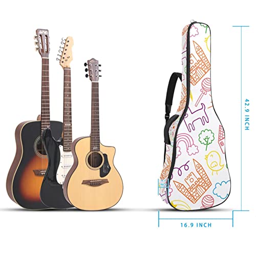 Étui de protection rembourré pour guitare acoustique et classique Motif alphabet coloré, Multicolore 06, 42.9×16.9×4.7… - Les Beatles, Paul McCartney, John Lennon, RIngo Starr, George Harrison Étui de protection rembourré pour guitare acoustique et classique Motif alphabet coloré, Multicolore 06, 42.9x16.9x4.7… – Image 6