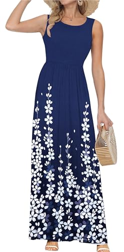 Image of AUSELILY Women's Classic Sleeveless Loose Plain Casual Long Maxi Dresses for Women 2026