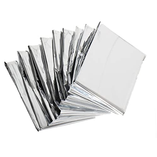 FUNOMOCYA 6pcs Reflective Thermal Blanket Multi-use Warm Keeping Foil Slices for Gardening Emergencies and Outdoor Activities Heat Reflective Plant Cover