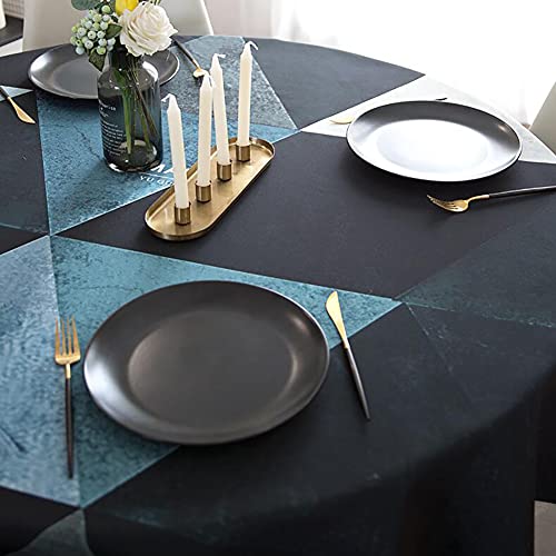 Nappe imperméable lavable tissu décoration table ronde fête