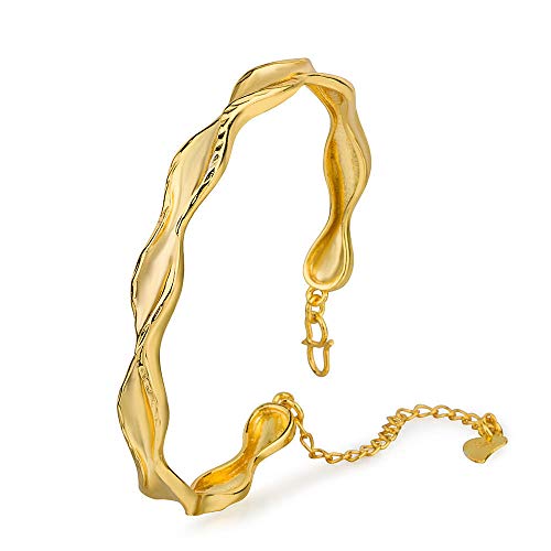 Preisvergleich Produktbild Fosstty Sand Gold Verdreht Auto Blume Vergoldet Armband Armband Schmuck