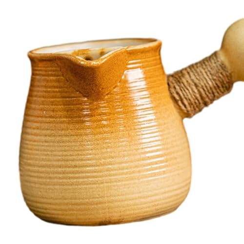 Théière en céramique jaune résistante à la chaleur pour infusion - 3
