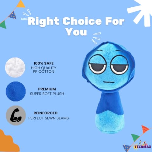 Image of Blue Scarf Sprunki Plush Toys