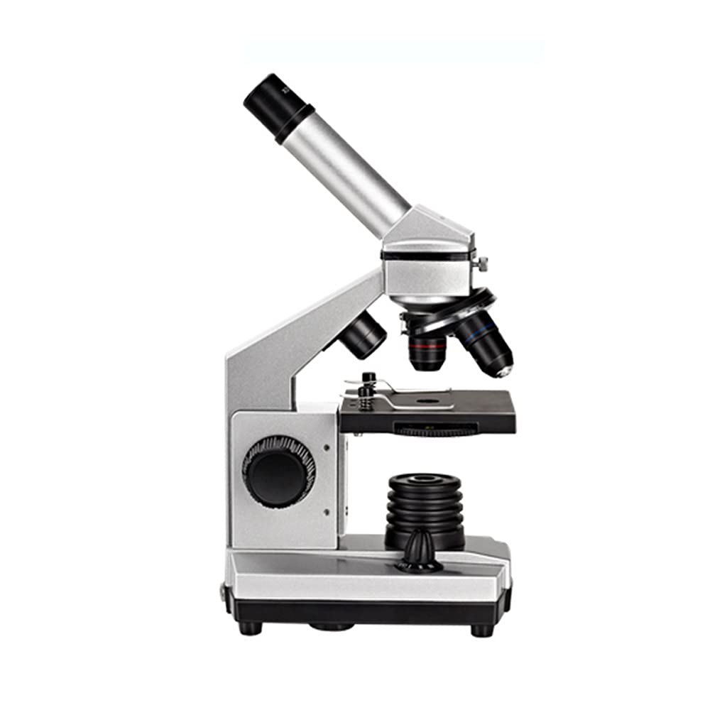 Lente d'Ingrandimento con Illuminazione a LED per microscopio Composto monoculare per Laboratorio per Adulti, Studenti e Bambini