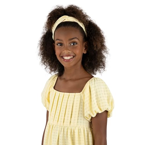 Speechless Girls' Bubble Sleeve Checked Chiffon Dress3