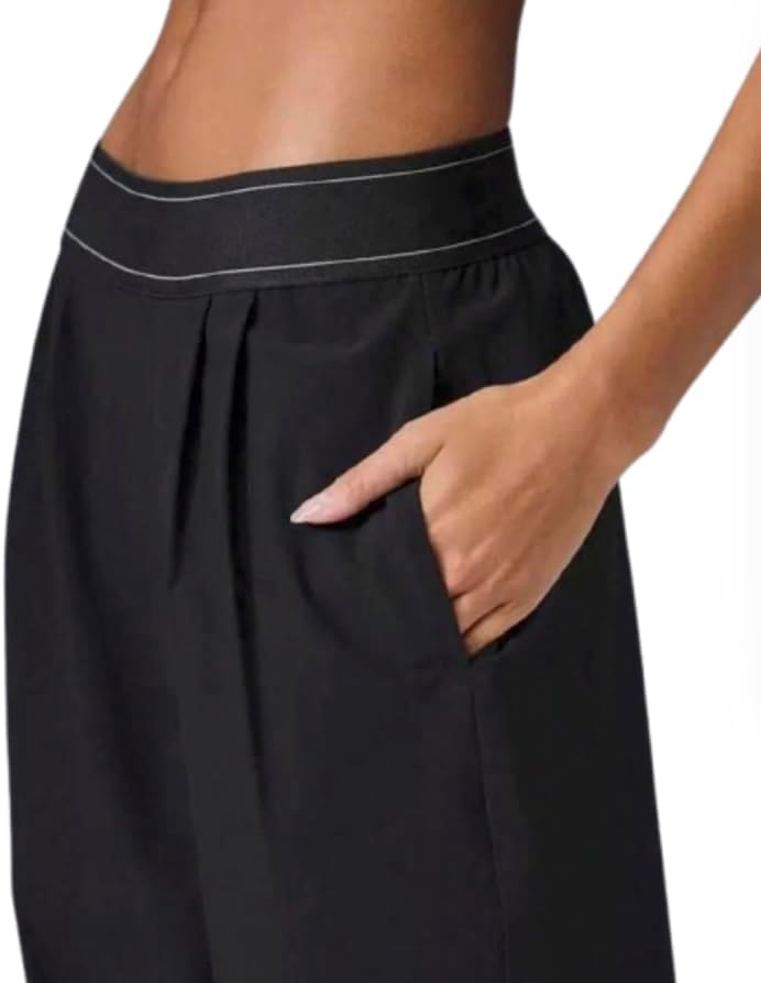 Womens Wide Leg Yoga Pants Casual Work Dress Pants Lounge Sweatpants Trousers with Pockets Suit Up Trousers