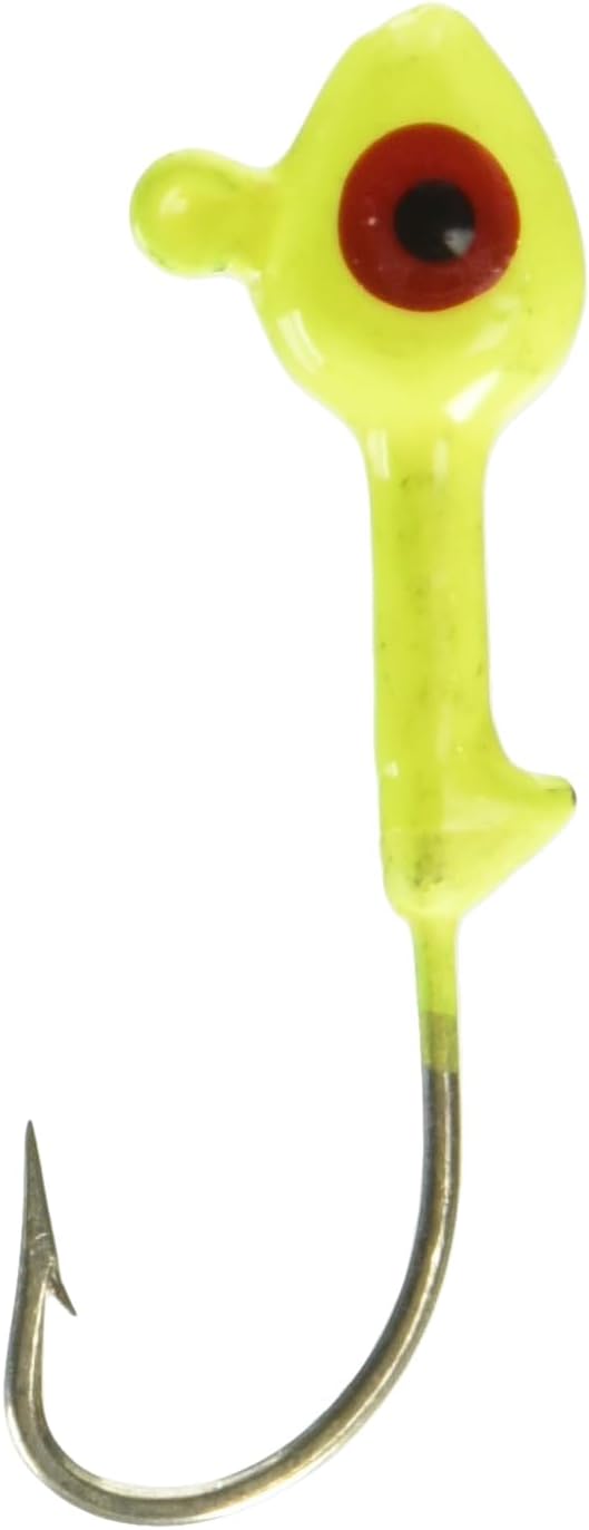 Arkie Lures MSHP-14-3-100 Saltwater Jig Heads- #3 Chartreuse- 1/4 oz- 100 Pack
