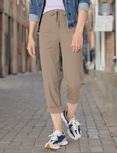 Gloria Vanderbilt Women's Pull on Drawstring Cargo Capri4