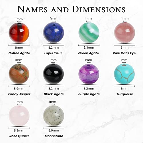 SOSMAR 200pcs Stone Beads - Image 2