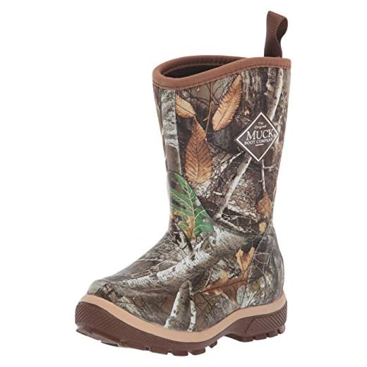 Muck Unisex-Youth Kid's K's Element Camo, Realtree Edge/Bison, C70