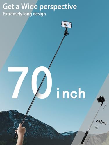 Soporte extensible para teléfono celular tipo trípode de 70 pulgadas con mando bluetooth 5