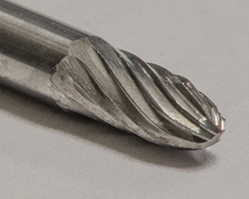 Fresa de carburo sólido corte simple 1/8" x 1/4" miniatura 2