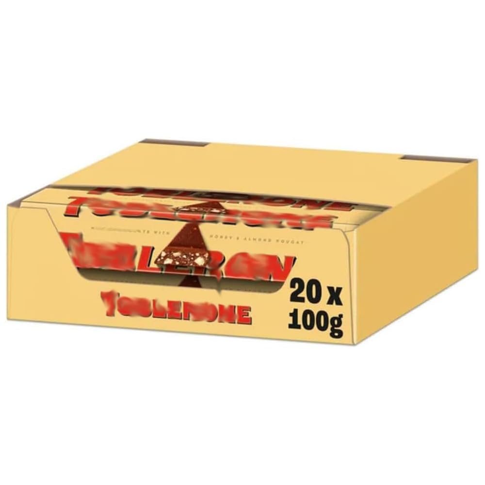 Milk Chocolate candy 100 gram (Pack of 20)| Chocolate bar With Honey and Almond Nougat(Pack of 20x100g)
