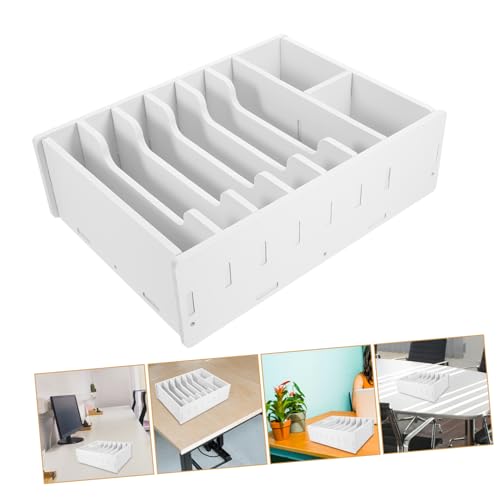 Caja organizadora pequeña para billetes y monedas blanca miniatura 5