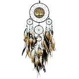 OIOVOIO Large Dream Catchers for Bedroom Adult Brown Boho Dream Catcher Wall Decor Tree of Life Suncatcher Hanging for Boys Teen Room Decor Dorm Living Room Hanging Decoration Festival Gifts