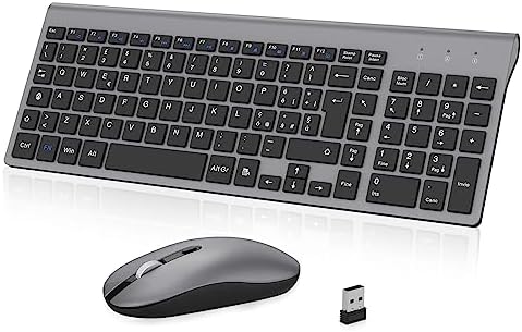 cimetech Tastiera e Mouse Wireless, Layout Italiano QWERTY, Ultra...