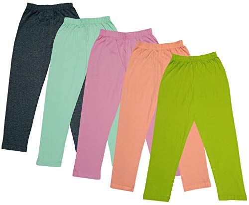 Image of indi weaves Girls Super Soft Cotton Solid Capri Pants Pack of 2