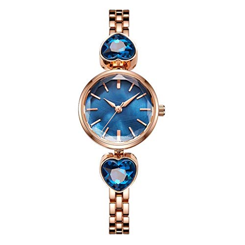 Preisvergleich Produktbild ZQT Damen Quarzuhr, Stilvolles, facettenreiches Schneideverfahren, Wasserwellenstruktur, Natürlicher Perlmutterfalter, Wasserdichter Spiegel (blau) (Color : A)