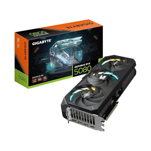Image of GIGABYTE Geforce RTX 5080 Gaming OC 16G Graphics Card, WINDFORCE Cooling System, 16GB 256-Bit GDDR7, pci e x16 GV-N5080GAMING OC-16GD Video Card