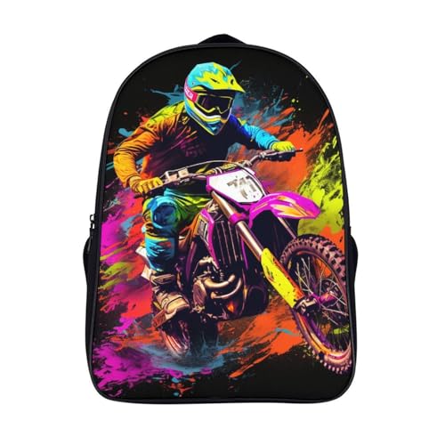 Mochila escolar infantil de motos de 40 cm para bolso de escuela preescolar y viaje